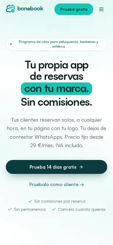 La web de bonebook.es en el móvil