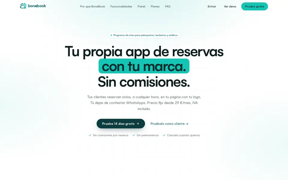 Web de bonebook.es diseñada por Boneluv