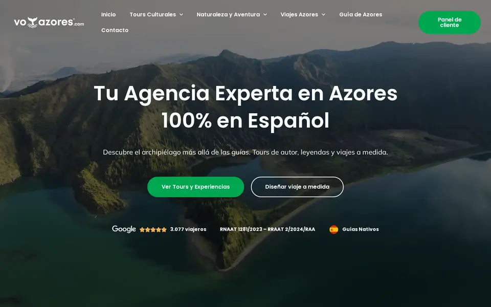 Web de voyazores.com diseñada por Boneluv