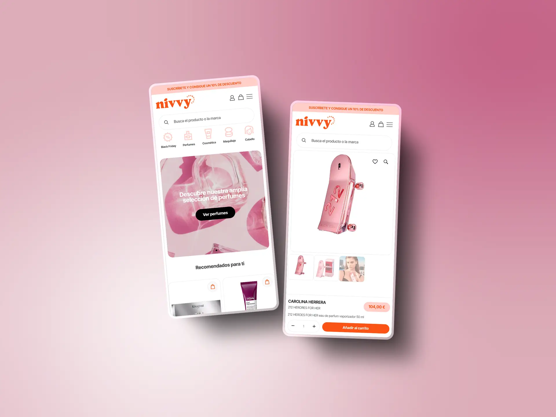 Diseño web para Nivvy Cosmetics