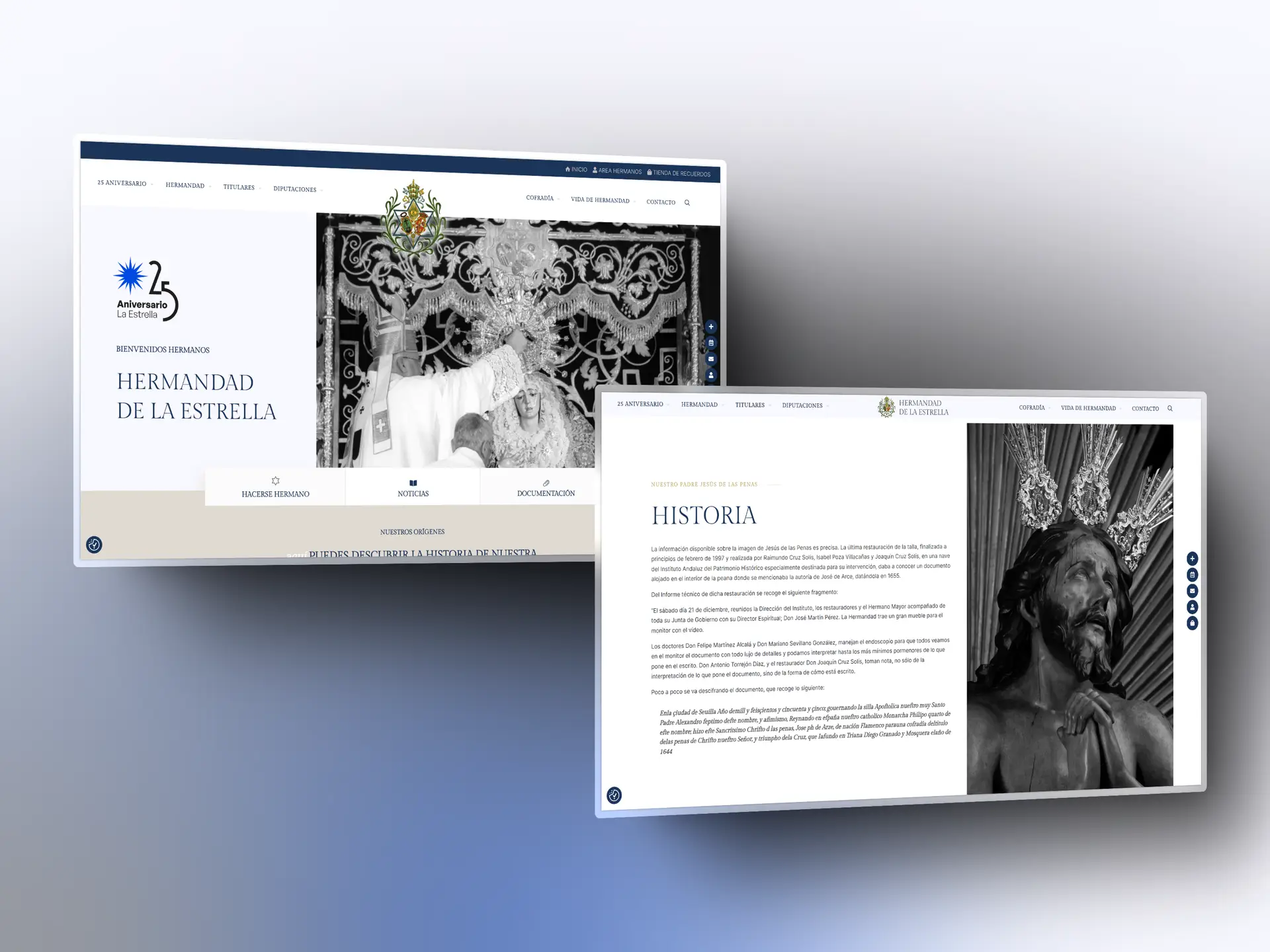 Diseño web para Hermandad de la Estrella