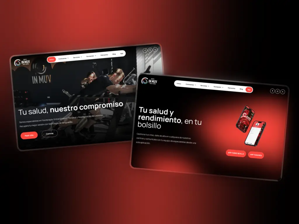 Web de Rediseño web para centro de fisioterapia y entrenamiento con 3 sedes